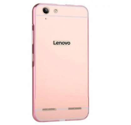Добави още лукс Бъмпъри за телефони Луксозен алуминиев бъмпър с твърд гръб огледален за Lenovo K5 A6020 / LENOVO VIBE K5 Plus златисто розов